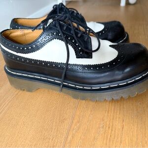 Dr. Martens Two-Tone Black and White Oxfords